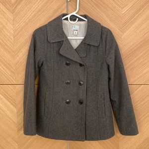 Old Navy Grey Pea Coat-Size Child XL or 14